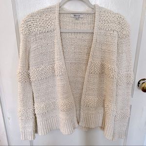Madewell cream knit open sweater